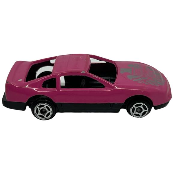 Pink Diecast Toy Car with Silver Eagle Decal & Open Windows 1:64 - Picture 4 of 7